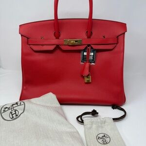 Hermès Birkin 35 Bag – Rouge Red Togo Leather with Gold Hardware